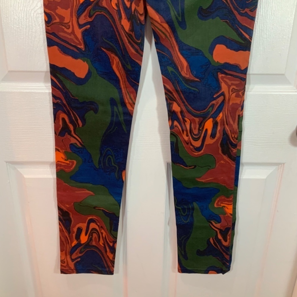 Kate Spade Saturday Hot Lava Skinny Watercolor Denim Size 29 - Picture 8 of 10